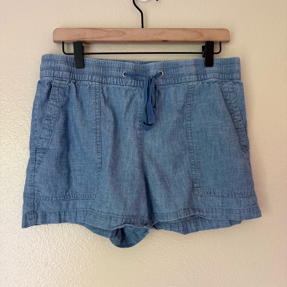 GAP Light Blue High-Waist Casual Shorts